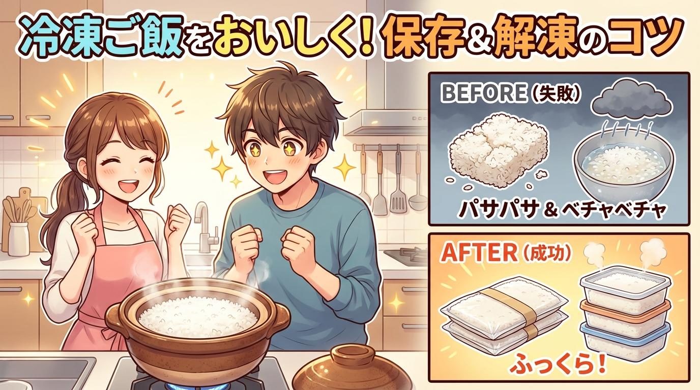 冷凍ご飯の解凍がまずい原因は？ベチャつき・パサつきを防ぐ保存と温めのコツ